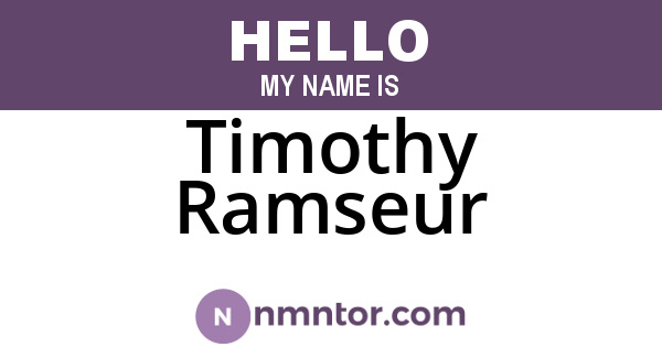 Timothy Ramseur