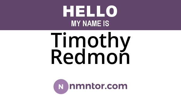 Timothy Redmon