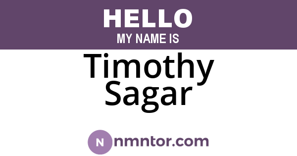 Timothy Sagar