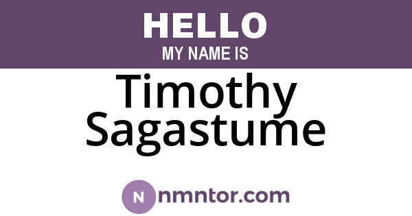 Timothy Sagastume