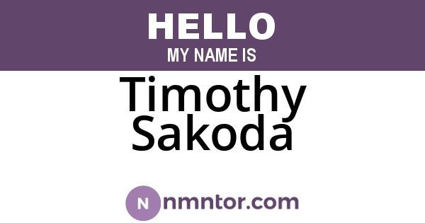 Timothy Sakoda