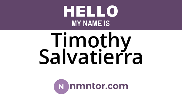 Timothy Salvatierra