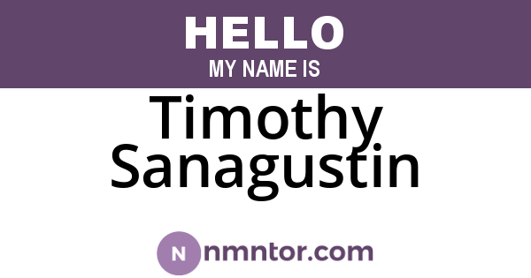 Timothy Sanagustin