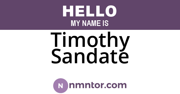 Timothy Sandate