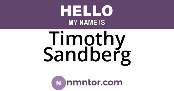 Timothy Sandberg