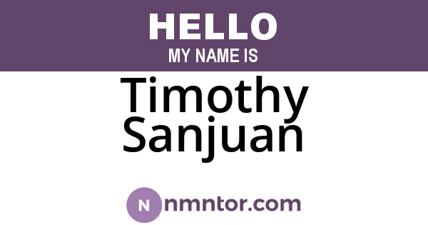 Timothy Sanjuan
