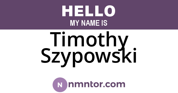 Timothy Szypowski
