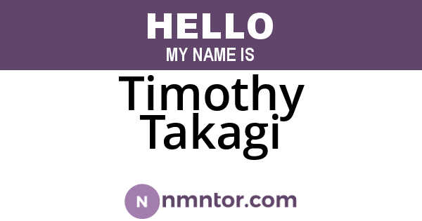 Timothy Takagi