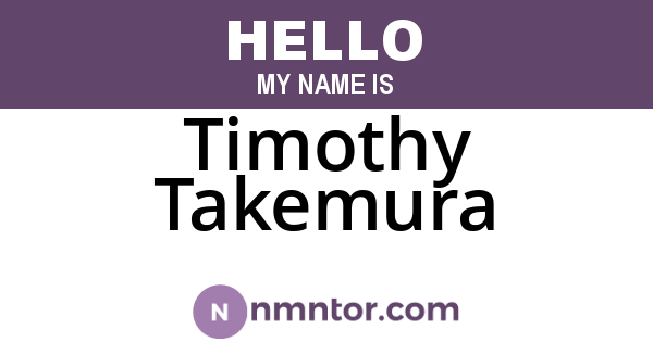 Timothy Takemura
