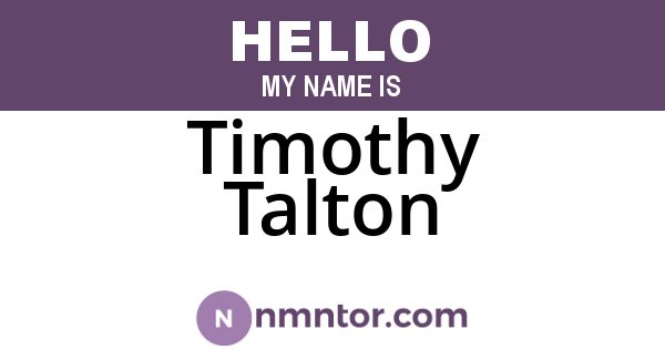 Timothy Talton
