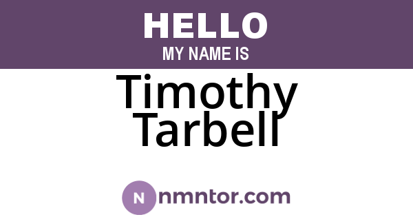 Timothy Tarbell