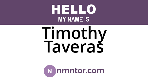 Timothy Taveras