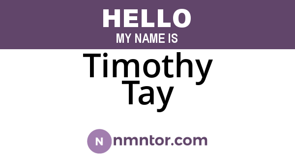Timothy Tay