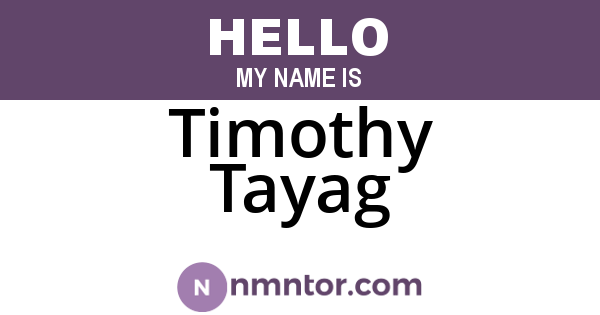 Timothy Tayag