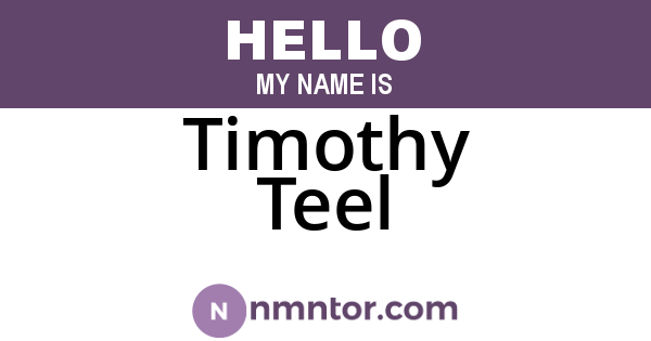 Timothy Teel