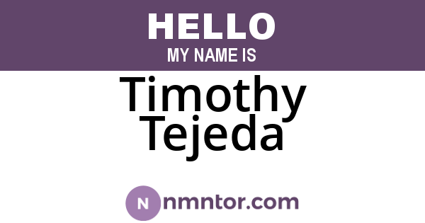 Timothy Tejeda