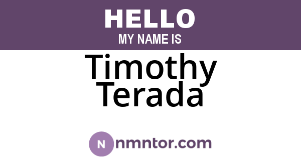 Timothy Terada