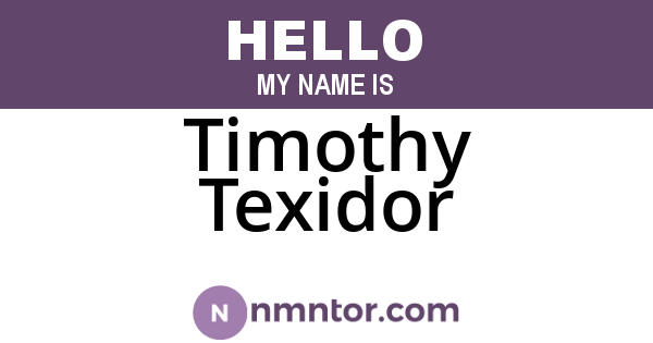 Timothy Texidor