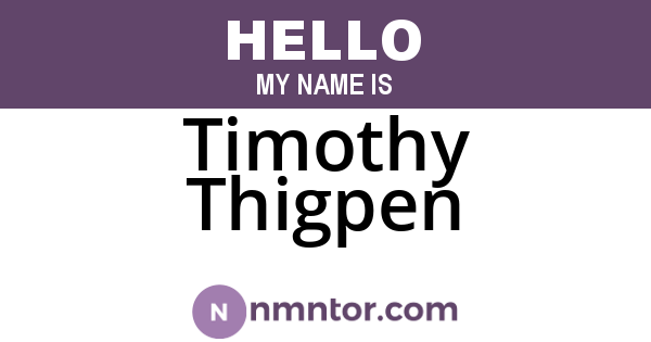 Timothy Thigpen
