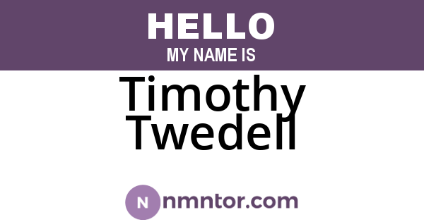 Timothy Twedell