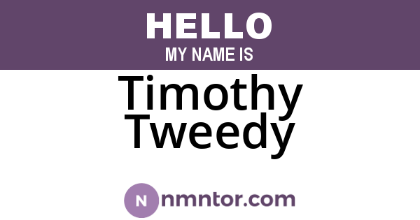 Timothy Tweedy