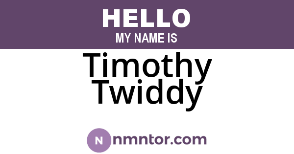 Timothy Twiddy