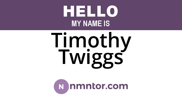 Timothy Twiggs