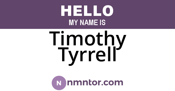 Timothy Tyrrell
