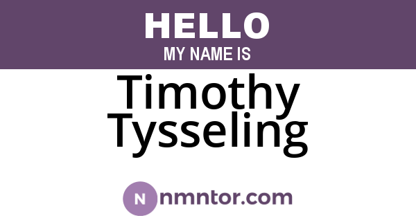 Timothy Tysseling