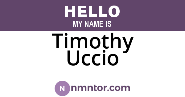 Timothy Uccio