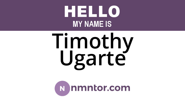Timothy Ugarte