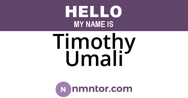 Timothy Umali