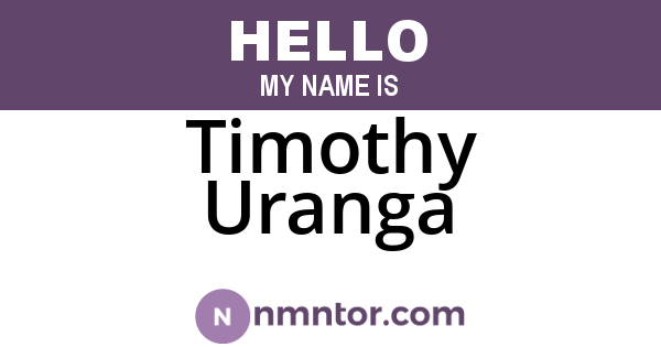 Timothy Uranga
