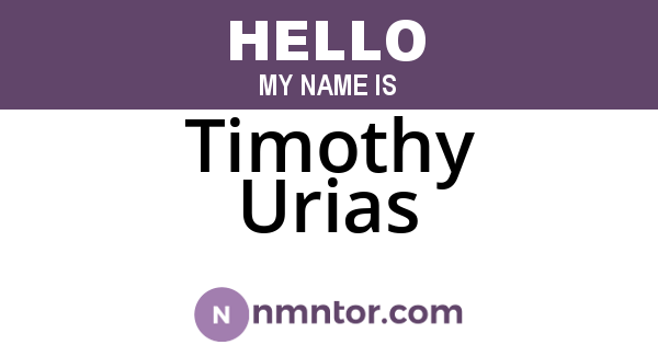 Timothy Urias