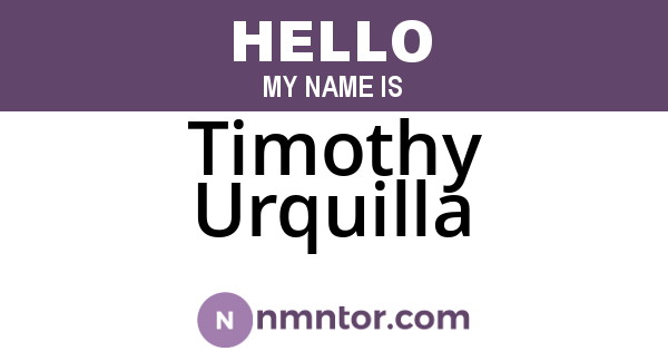 Timothy Urquilla