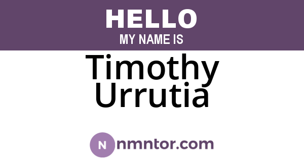 Timothy Urrutia