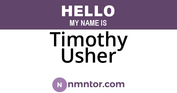 Timothy Usher