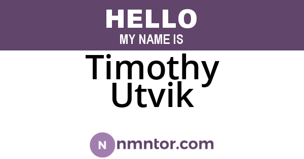 Timothy Utvik