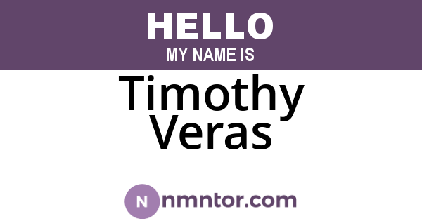 Timothy Veras