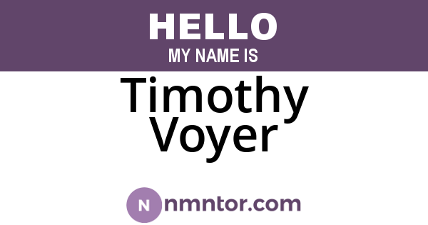 Timothy Voyer