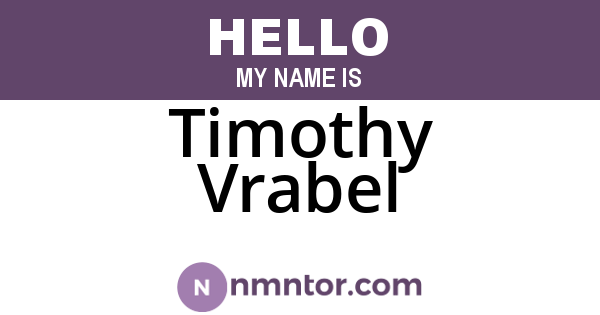 Timothy Vrabel