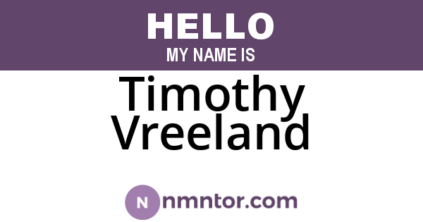 Timothy Vreeland