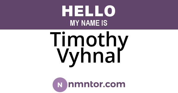 Timothy Vyhnal