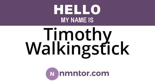 Timothy Walkingstick