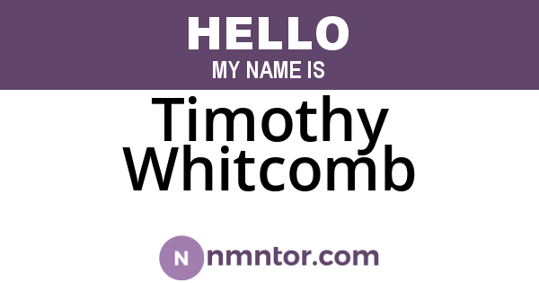 Timothy Whitcomb