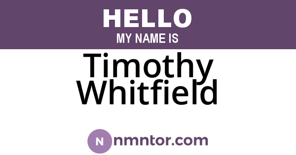 Timothy Whitfield