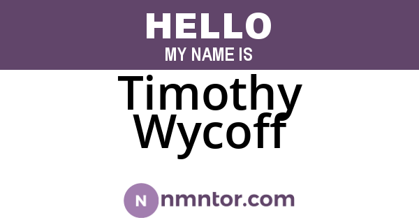 Timothy Wycoff