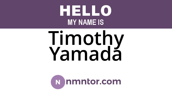 Timothy Yamada