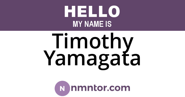 Timothy Yamagata