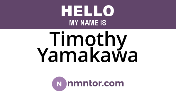 Timothy Yamakawa